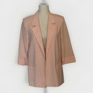 Vintage JBJ 80s 90s Women's Blazer Jacket Size Large Pink Made In USA Career